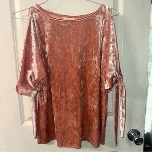 Cupio Velvet Tie-Sleeve Women’s Top